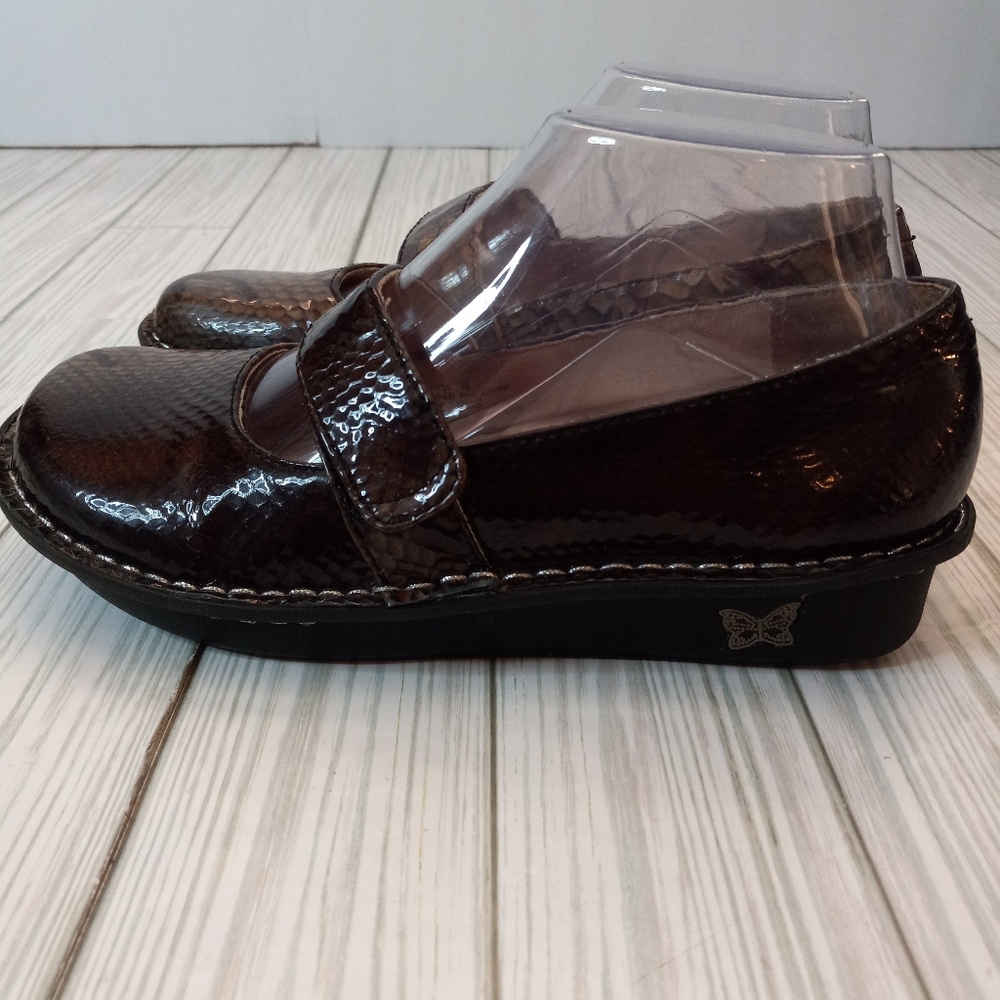 Alegria Snakeskin Print Patent Leather Mary Jane Shoes - Picture 4 of 11